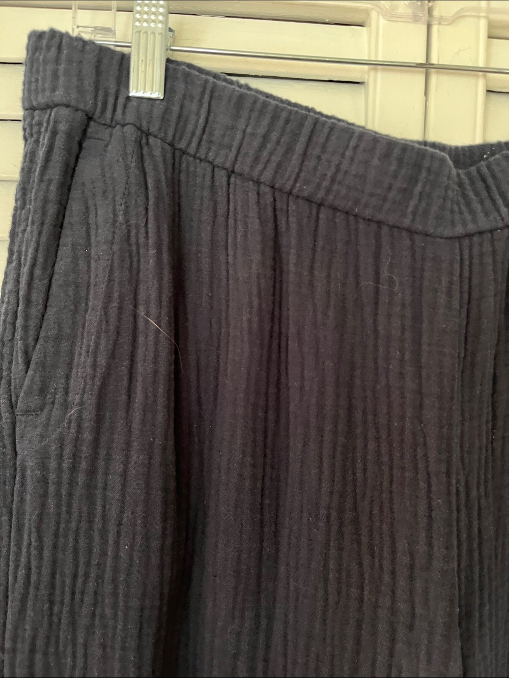 J Jill Wide Leg Pants Navy Sz Medium Elastic Waistband - Picture 6 of 8